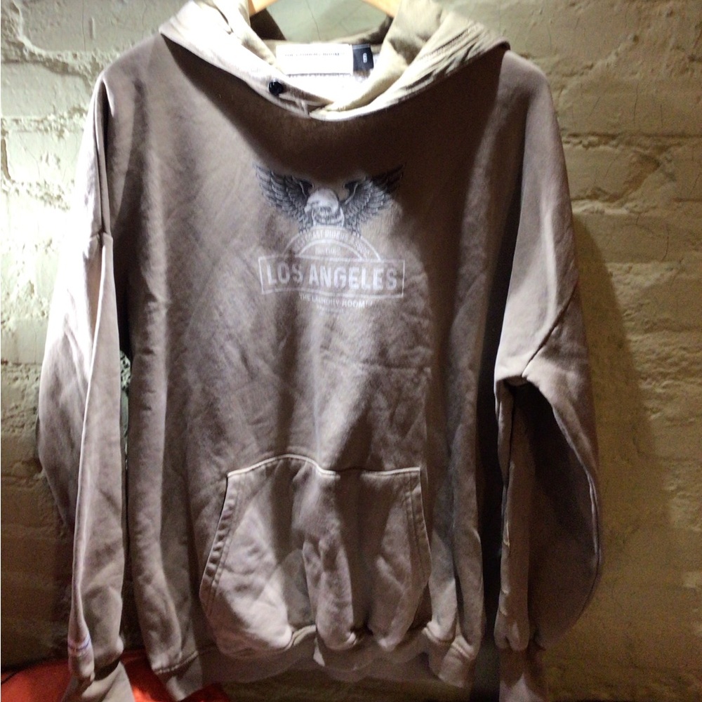 NEW! Laundry room Los Angeles Graphic Hooded Sweatshirt - Taupe